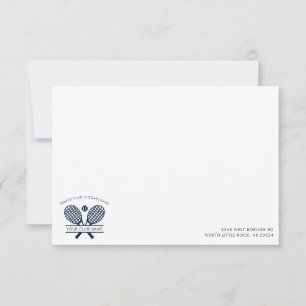 Your Club Name Tennis Team Custom Thank You Card