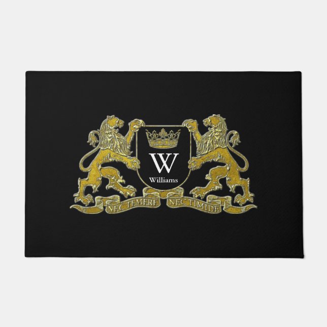 Your Coat of Arms Monogram and Colour Doormat (Front)