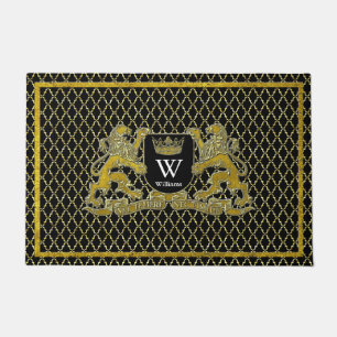 Your Coat of Arms Monogram  Your Text Doormat