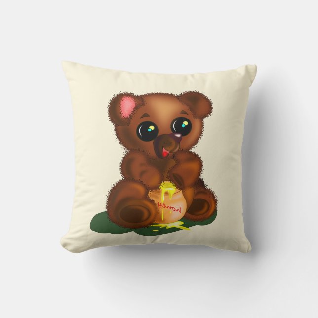 Your Colors Throw Pillow - Little Bear (Front)