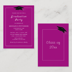 Your Colour and Font Graduation Invitation Templat