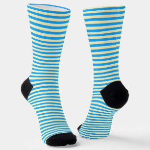 Your Colour and Light Blue Stripes Socks