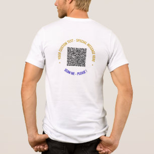 Your Colour QR Code and Custom Text Template Tri-Blend Shirt
