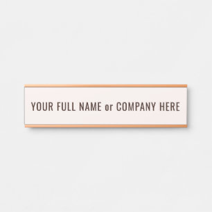 Your Colours and Font Personalized Name Door Sign