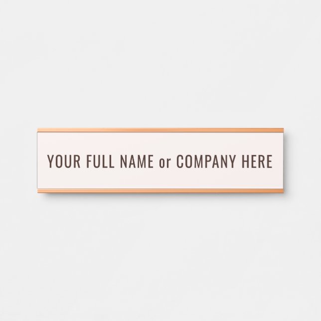 Your Colours and Font Personalized Name Door Sign (Front)