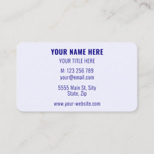 Your Colours Business Name Promotional Personalize Card