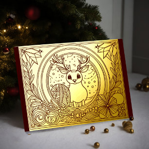 Your Colours Christmas Scene Foil Holiday Card