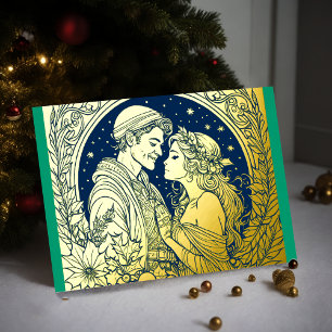 Your Colours Christmas Woman and Man Foil Foil Holiday Card