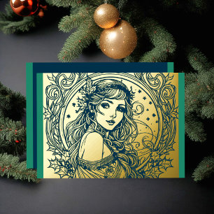 Your Colours Christmas Woman Foil Holiday Card