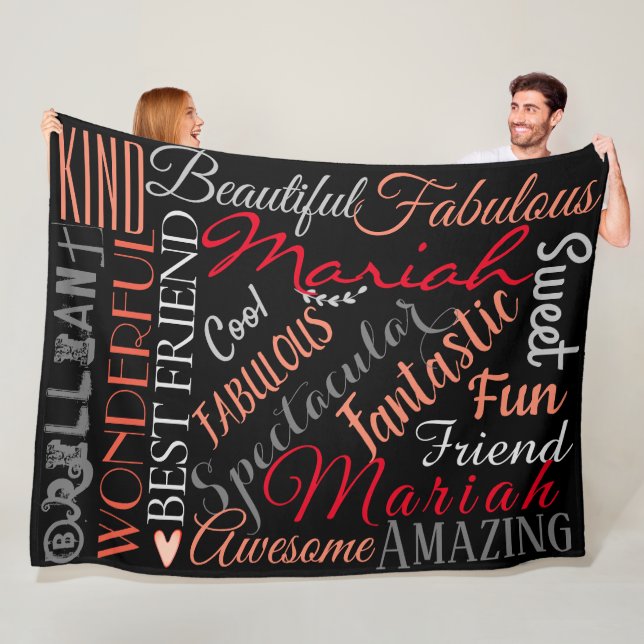 Your Colours Your Words of Friendship and meaning Fleece Blanket (In Situ)