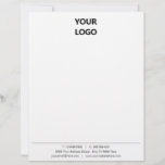 Your Company Address Info Letterhead with Logo<br><div class="desc">Simple Personalized Business Office Letterhead with Logo - Add Your Logo - Imane / Address / Contact Information / or other info / text - Resize and move or remove and add elements / text with Customization tool. Choose your colours / font / size ! Good Luck - Be Happy...</div>