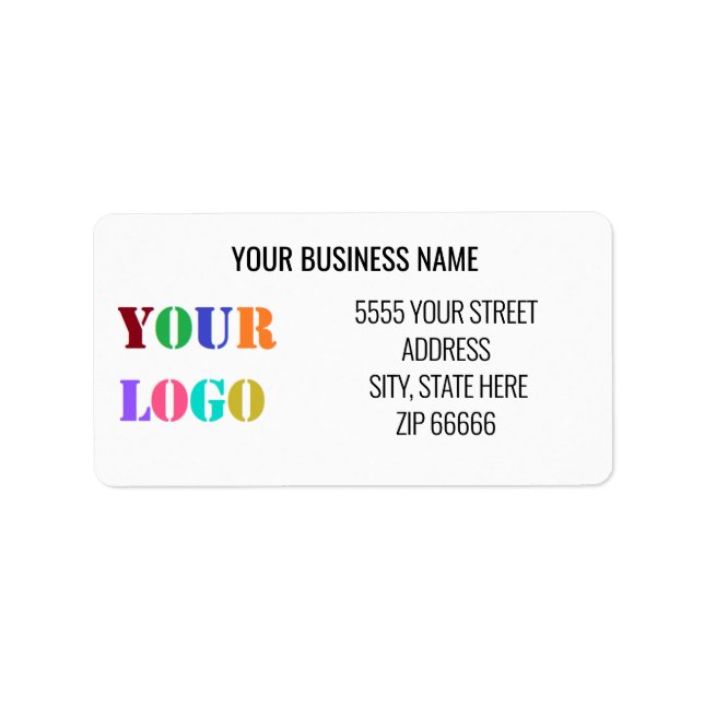 Your Company Branded Return Address Labels Example (Front)