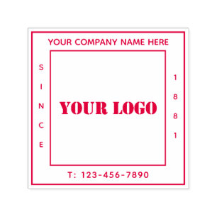 Your Company Business Logo Personalized Modern Self-inking Stamp
