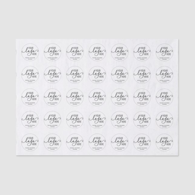 Your Company Business Logo Promotional Wrapping Tissue Paper (Front)