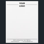 Your Company Design Business Letterhead with Logo<br><div class="desc">Simple Personalized Your Business Office Letterhead with Logo - Add Your Logo - Image / Address / E-mail - Website or other Contact Information / text - Resize and move or remove and add elements / image with customization tool. Choose / add your favourite elements and text colours / font...</div>