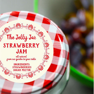 Your Company Home Strawberry Jam Food Label