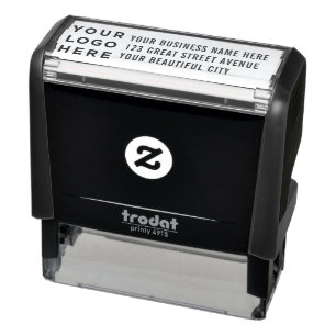 Your Company Logo Address Rubber Stamp Self-inking
