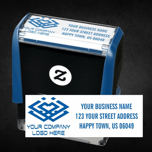 Your Company Logo Address Self-inking Stamp (Creator Uploaded)