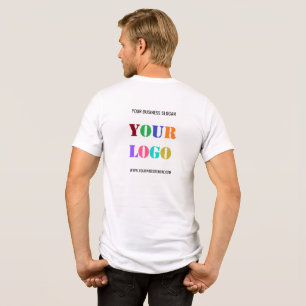 Your Company Logo and Custom Text Business T-Shirt Tri-Blend Shirt