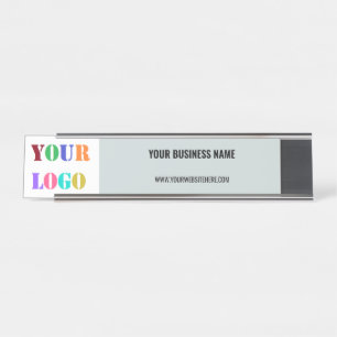 Your Company Logo and Tex Business Desk Name Plate