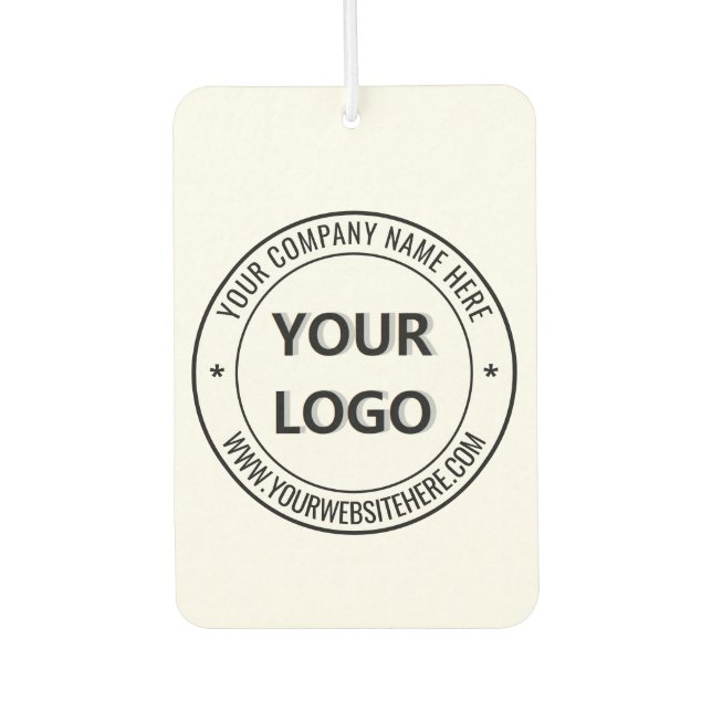 Your Company Logo and Text Air Fresheners Example (Front)