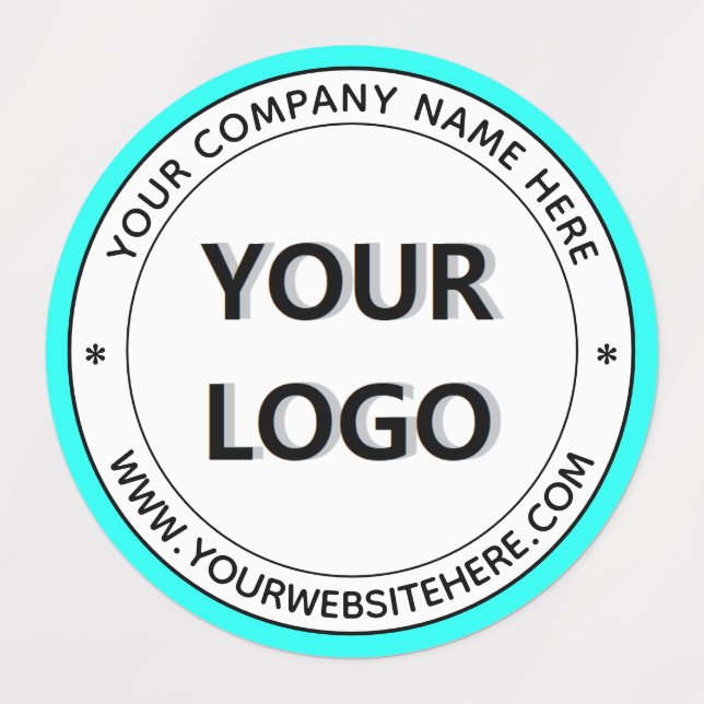 Your Company Logo and Text Branded Labels Example (Design 3)