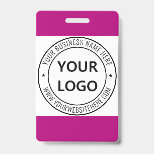 Your Company Logo and Text Business Badge Template