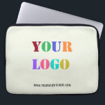 Your Company Logo and Text Business Laptop Sleeve<br><div class="desc">Custom Colours and Font - Laptop Sleeves with Your Company Logo and Text Promotional Business Personalized Laptop Cases - Add Your Logo / Image and Text / Information - Resize and move or remove / add elements - image / text with Customization tool. Choose / add your favourite background and...</div>