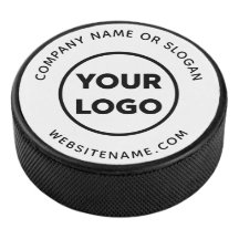 Your Company Logo and Text Hockey Puck