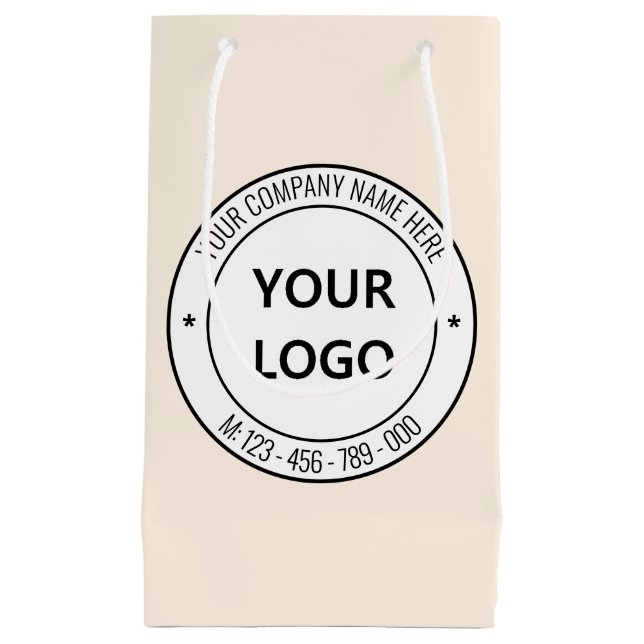 Your Company Logo and Text Promotional Gift Bag (Front)