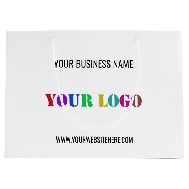 Your Company Logo and Text Promotional Gift Bag (Front)