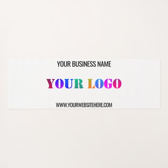Your Company Logo and Text Yoga Mat Example (Back (Horizontal))