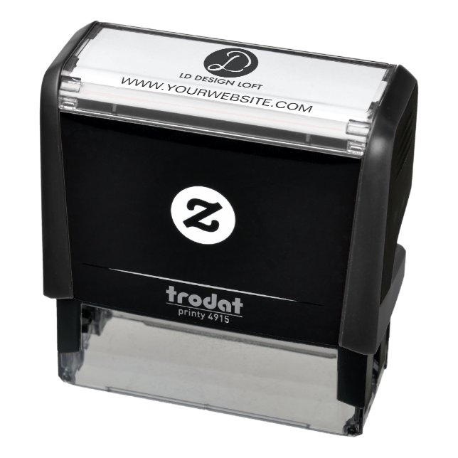 Your Company Logo and website here Self-inking Stamp (Product)