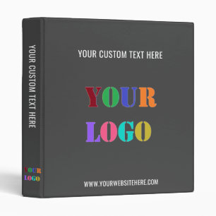 Your Company Logo Binder Example with Custom Text