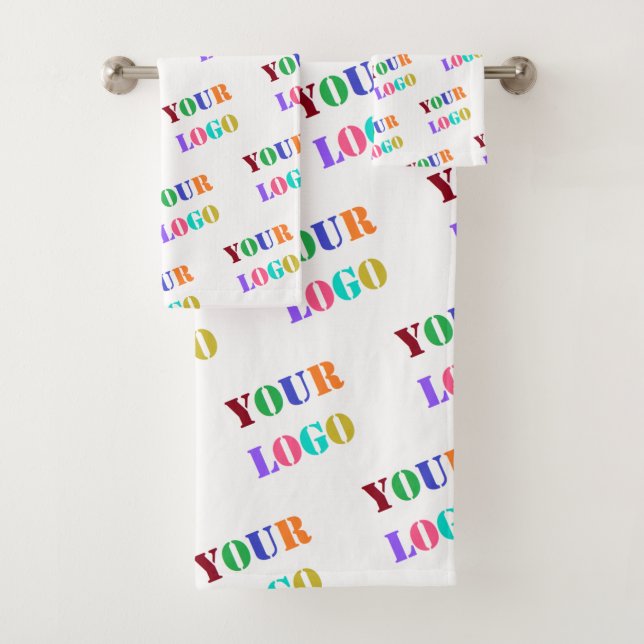 Your Company Logo Branded Bath Towel Set Example (Insitu)