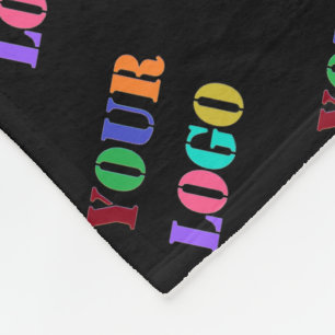 Your Company Logo Branded Fleece Blanket Example