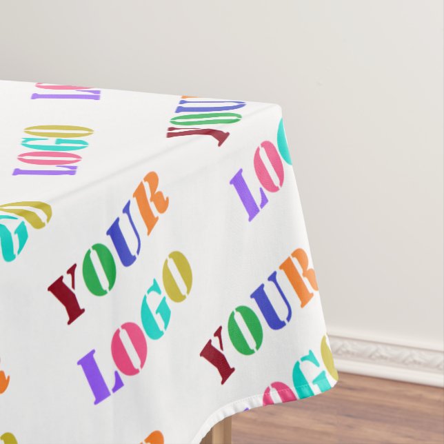 Your Company Logo Branded Tablecloth Example (In Situ)