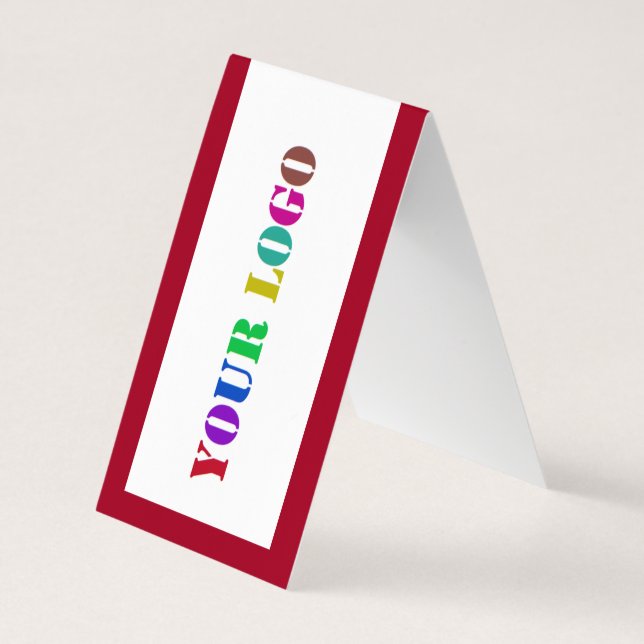 Your Company Logo Business Card Custom Colours (Back)