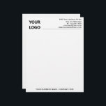 Your Company Logo Business Letterhead with QR Code<br><div class="desc">Custom Colours and Fonts - Simple Personalized Professional Design Your Business Letterhead with Logo and QR Code ( back side ) - Add Your Logo - image or Photo / and QR Code (back side) / Address and Contact Information / Name - Company or Slogan - Tagline / more -...</div>