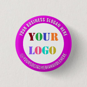 Your Company Logo Custom Name Social Media Buttons