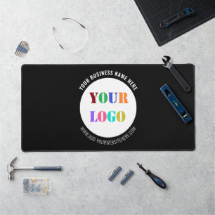 Your Company Logo Custom Text and Colour Desk Mat