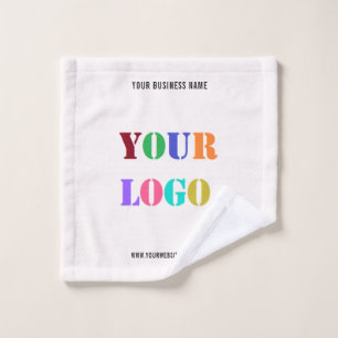 Your Company Logo Custom Text Bath Towel Set