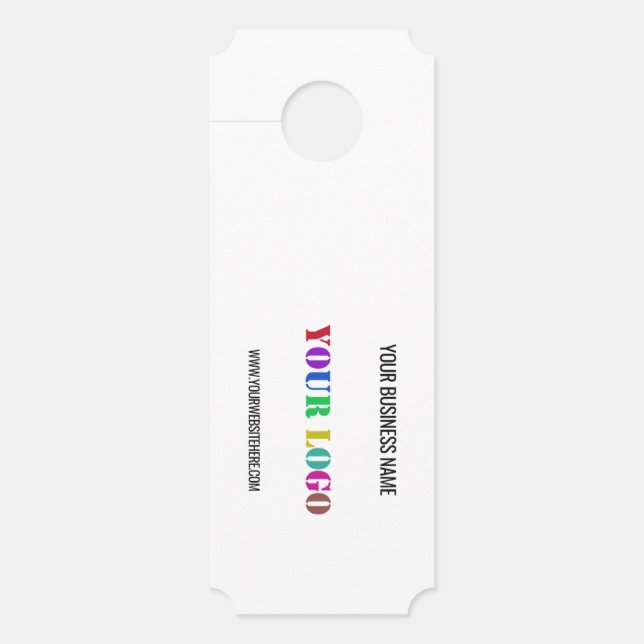 Your Company Logo Custom Text Business Door Hanger (Front)