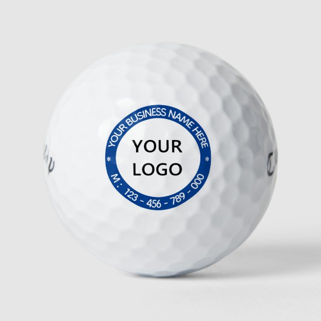 Your Company Logo Custom Text Business Golf Balls (Front)