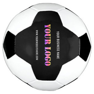 Your Company Logo Custom Text Colours Soccer Ball