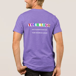 Your Company Logo Custom Text Personalized T-Shirt Tri-Blend Shirt