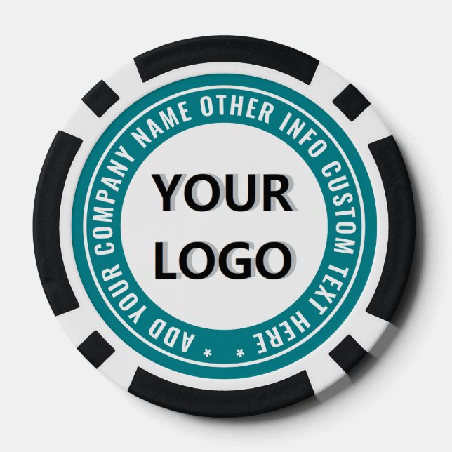 Your Company Logo Custom Text Poker Chips Template (Back)