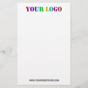 Your Company Logo Custom Text QR Code Stationery