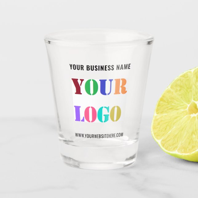 Your Company Logo Custom Text Shot Glass Example (Front)