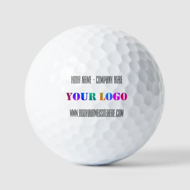 Your Company Logo Custom Text Stamps Golf Balls (Front)